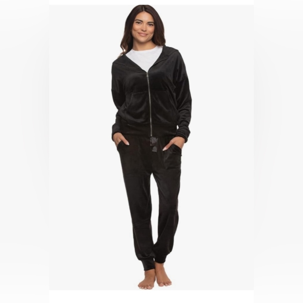 🖤Felina Velour Hoodie and Jogger Set Black Size XL - Picture 1 of 6